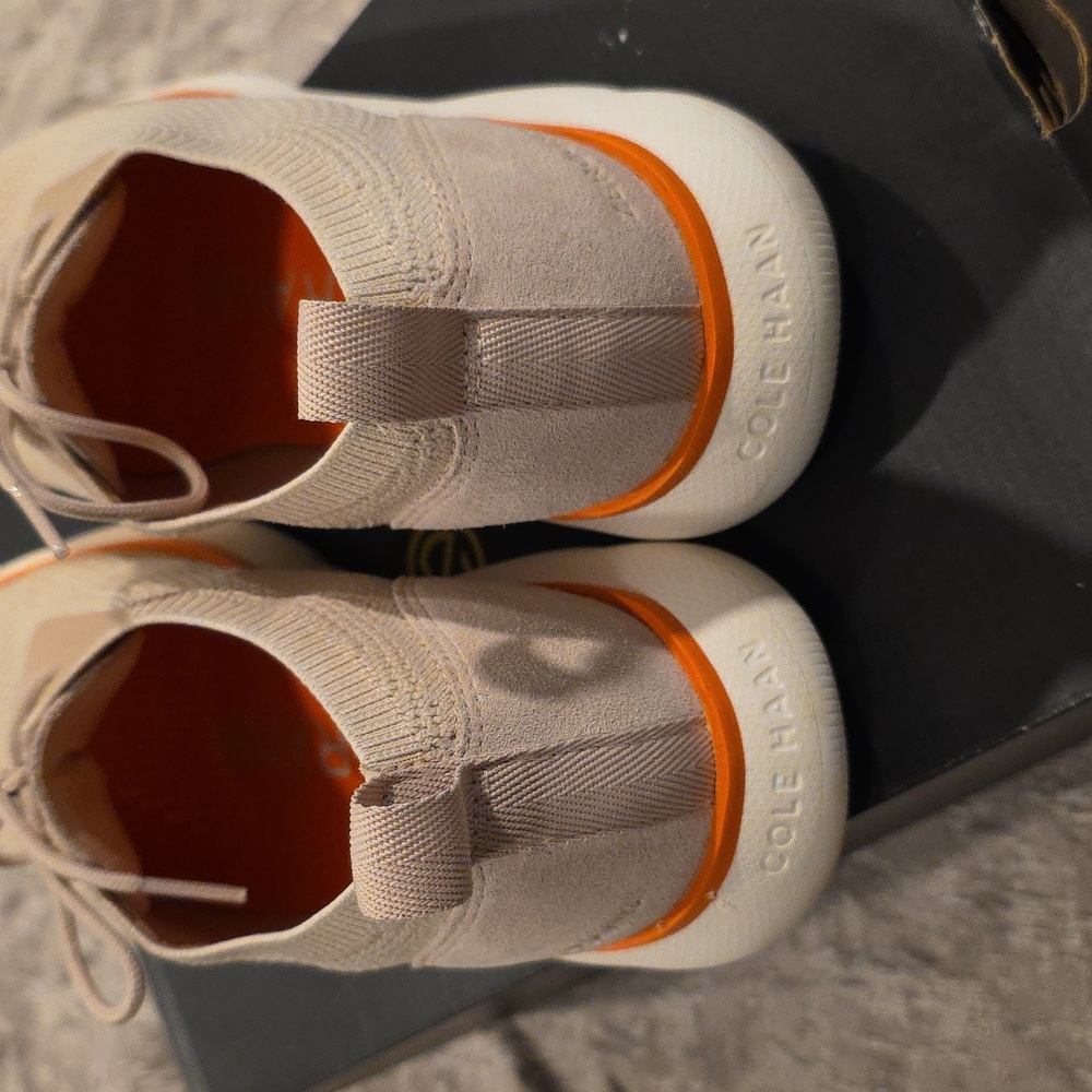 Cole Haan Zerogrand Omni Sneakers Men's Beige and Orange Casual Shoes - Picture 3 of 4